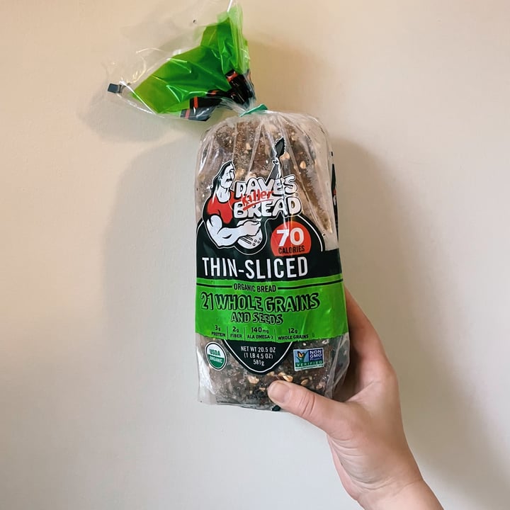 photo of Dave's Killer Bread Thin-Sliced 21 Whole Grains And Seeds shared by @agf on  16 Dec 2021 - review
