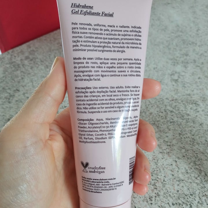 photo of Hidrabene Gel Esfoliante Facial shared by @vanessaaconc on  13 May 2022 - review