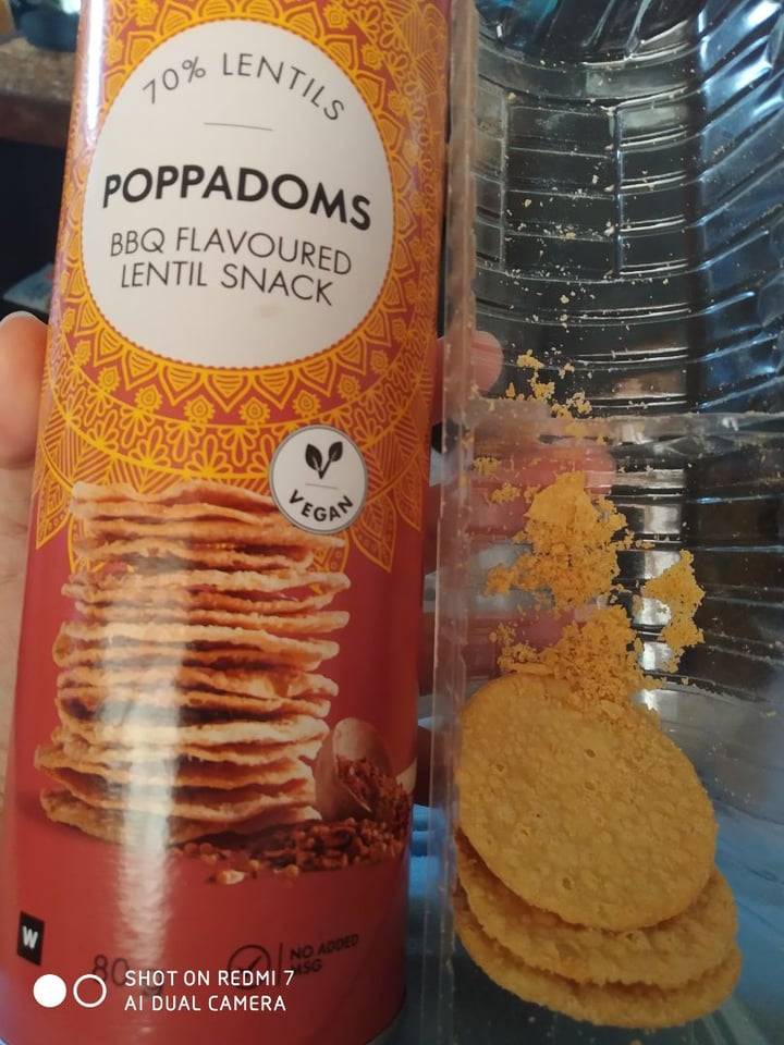 review photo of Poppadoms BBQ flavoured lentil snack Poppadoms - BBQ flavoured lentil snack shared by @sillydillysu on 30 Dec 2020 - review