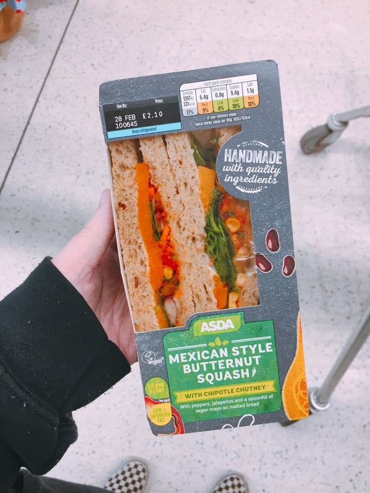 review photo of ASDA Mexican style Butternut Squash sandwich shared by @jessxvx on 27 Feb 2020 - review
