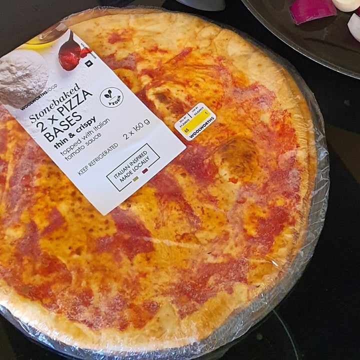 photo of Woolworths Food Stonebaked Pizza Bases shared by @chickpeaandmushroom on  28 Jul 2020 - review