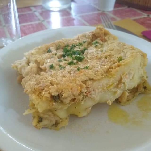 菜肴“Cannelloni Vegan Al Tofu E Spinaci”的照片