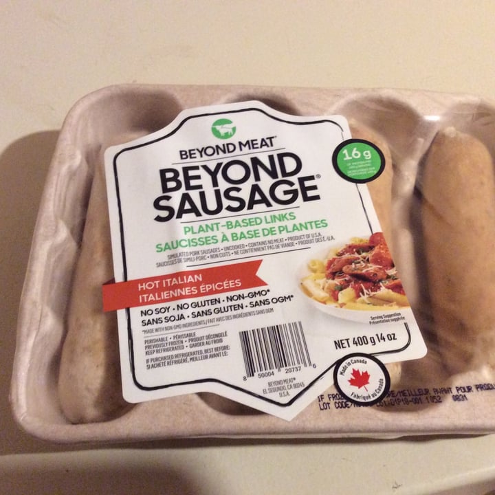 photo of Beyond Meat Beyond Sausage Hot Italian shared by @michelemostacci on  26 Jun 2021 - review