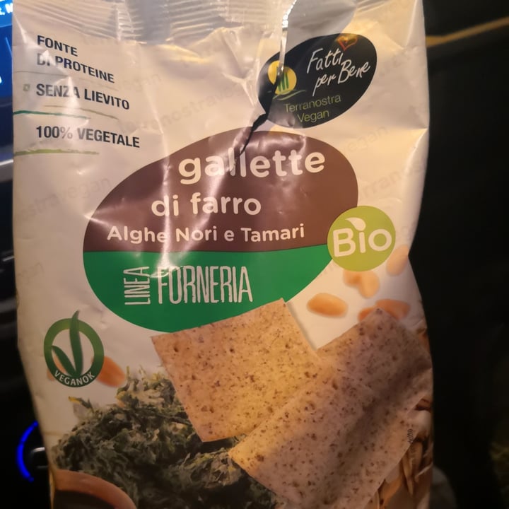 photo of Fatti per bene terranostra vegan Gallette di farro Alga Nori e Tamari shared by @sbri on  24 Mar 2022 - review