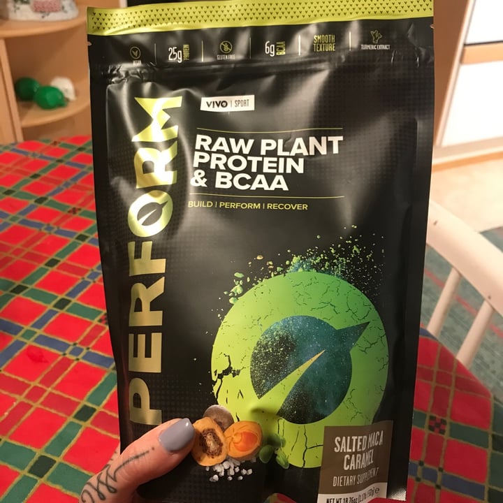 photo of Vivo Life Raw plant protein & BCAA salted maca Caramel shared by @annbience on  17 Jan 2022 - review