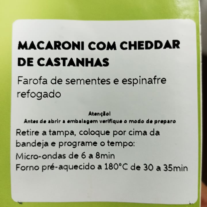 photo of Beleaf Macaroni com cheddar de castanhas shared by @mfatanes on  30 Apr 2022 - review