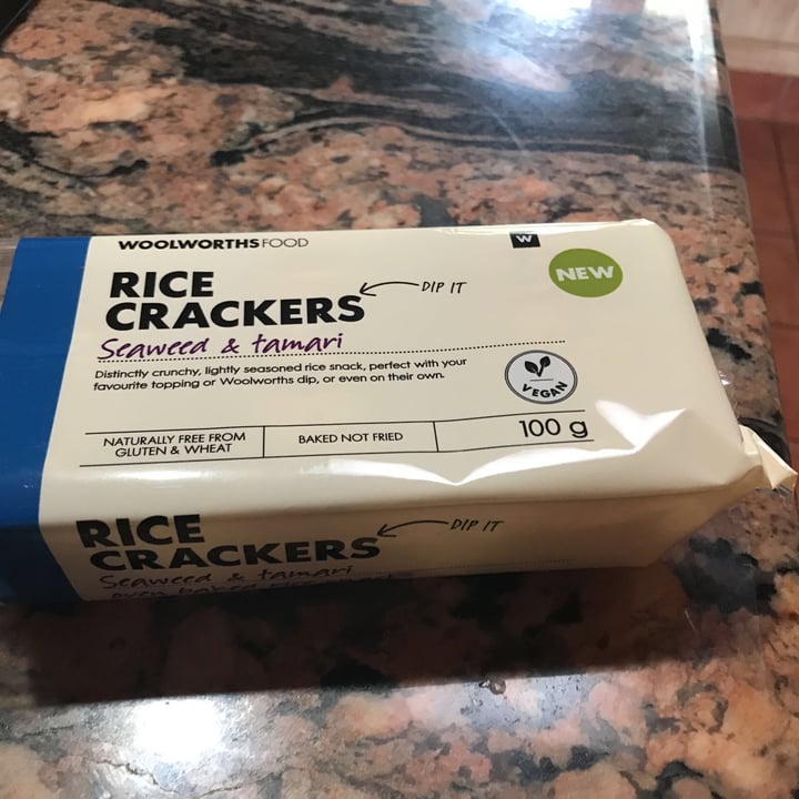 photo of Woolworths Food Rice Crackers With Seaweed And Tamari shared by @jancox on  24 May 2021 - review