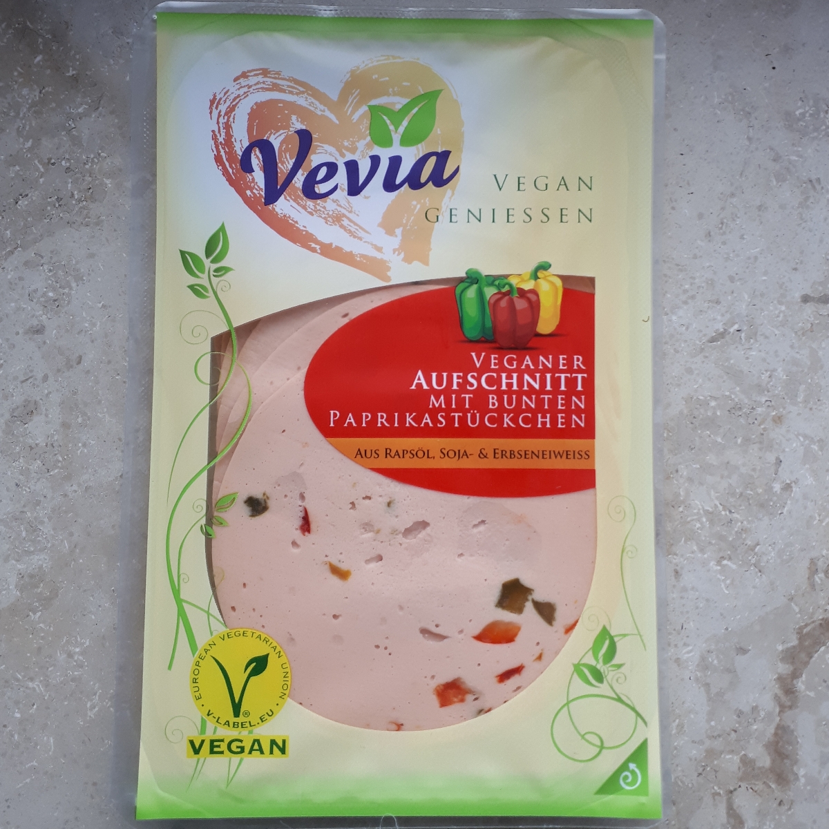 Vevia Veganer Aufschnitt mit bunten Paprikastückchen Reviews | abillion