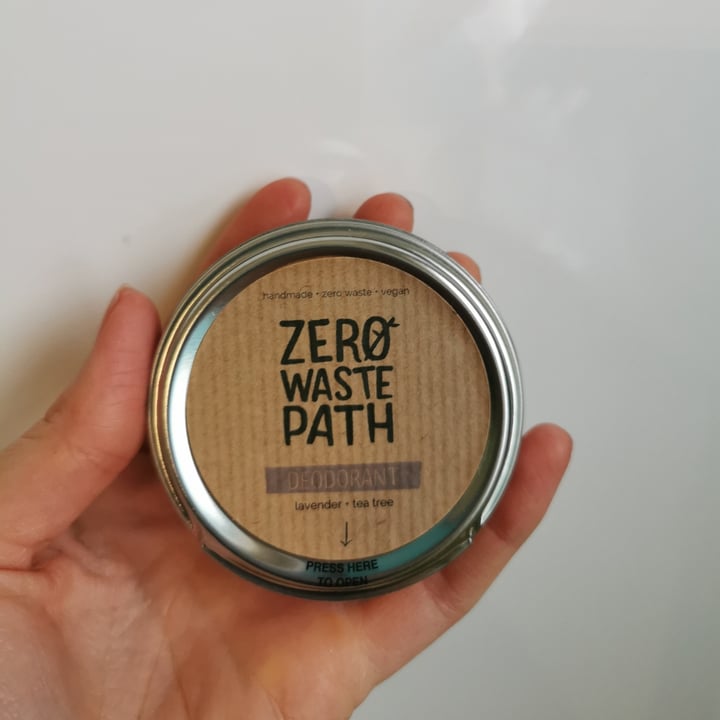 photo of Zero Waste Path Deodorant lavander + tea Tree shared by @auroravegan on  09 Dec 2021 - review