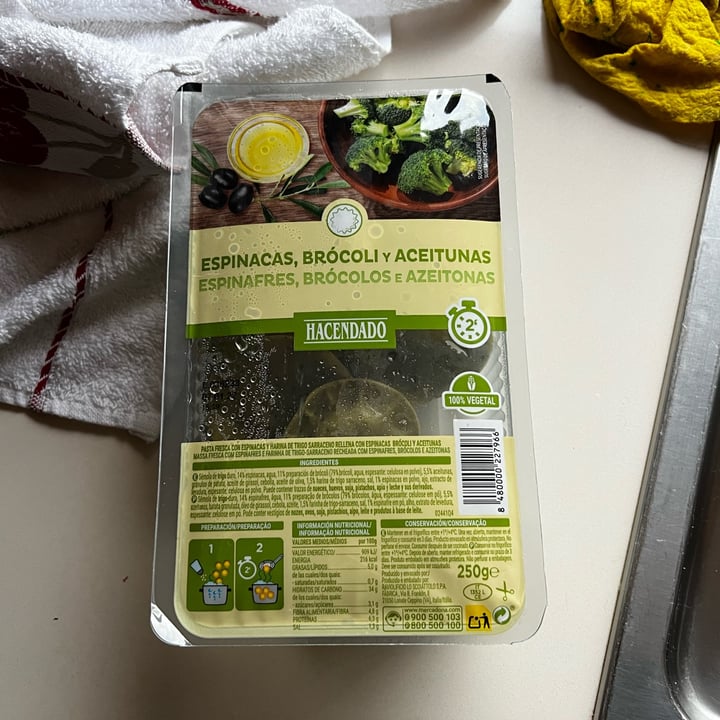 photo of Hacendado Pasta De Espinacas, Brócoli Y Aceitunas shared by @nuriabe on  15 Jul 2022 - review