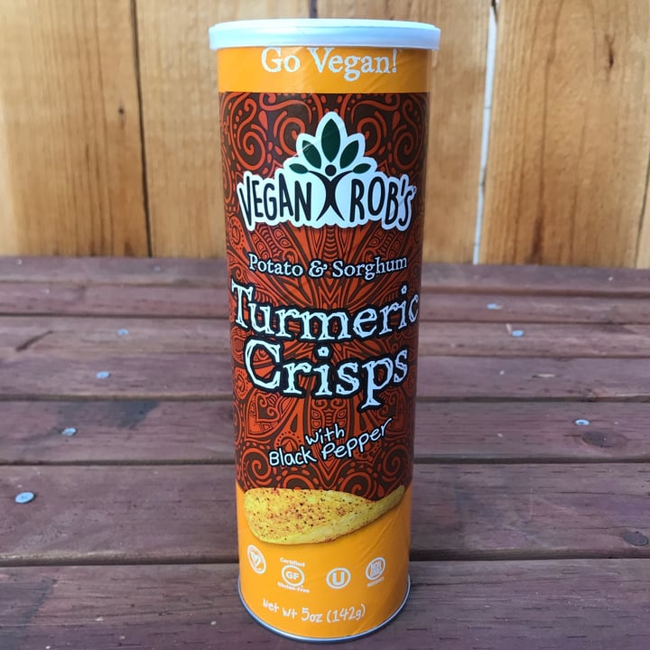 review photo of Vegan Rob's Potato and Sorghum Turmeric Crisps shared by @dominionandchill on 31 Dec 2020 - review