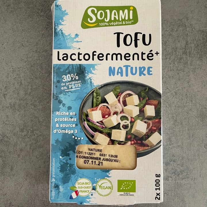 photo of Sojami Tofu Lactofermenté Nature shared by @clemence on  18 Sep 2021 - review