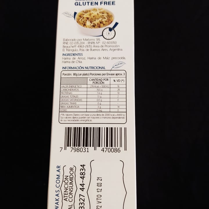 photo of Wakas Pasta Multicereal con Chia shared by @natashadafne on  21 Jun 2020 - review