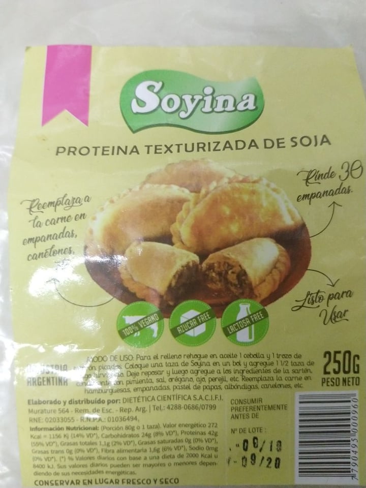 photo of Soyina Soja Texturizada shared by @maroo8677 on  04 Jan 2020 - review