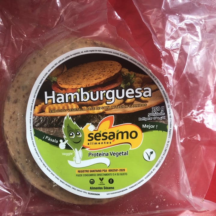 photo of Alimentos Sésamo Hamburguesa Vegetal shared by @msgda on  26 Apr 2021 - review