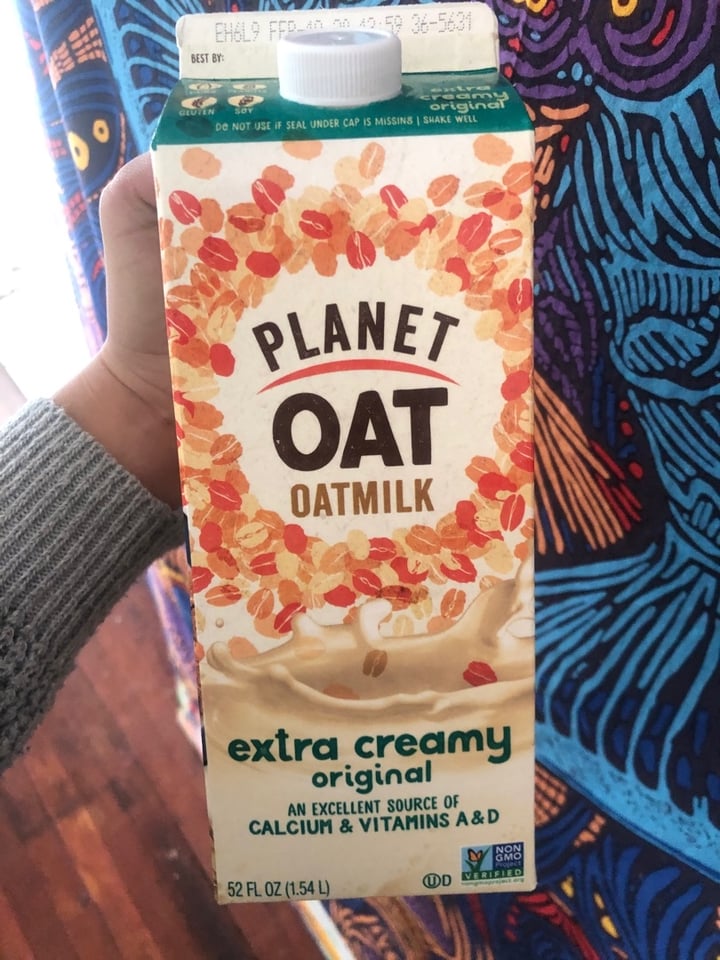 photo of Planet Oat Oatmilk Original shared by @grace on  27 Dec 2019 - review