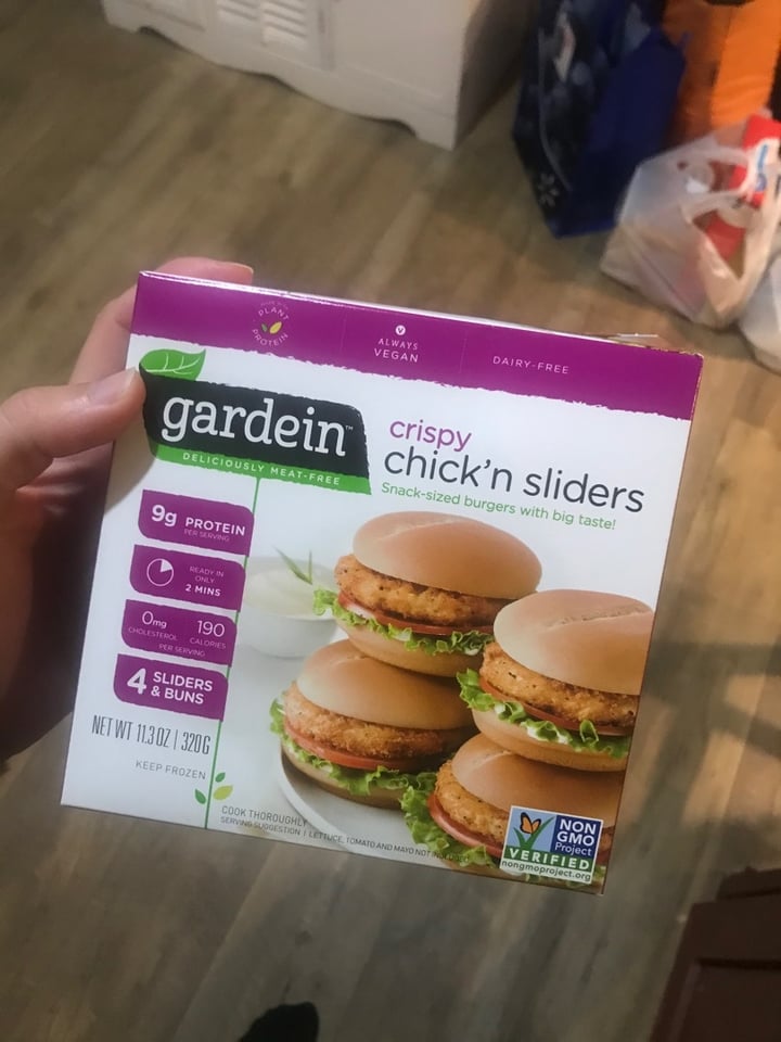 photo of Gardein Crispy Chick’n Sliders shared by @curvycarbivore on  29 Jan 2020 - review