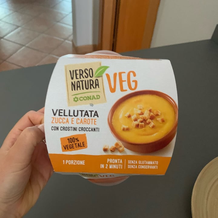 photo of Verso Natura Conad Veg Vellutata di zucca e carote shared by @iqirene0 on  26 May 2022 - review