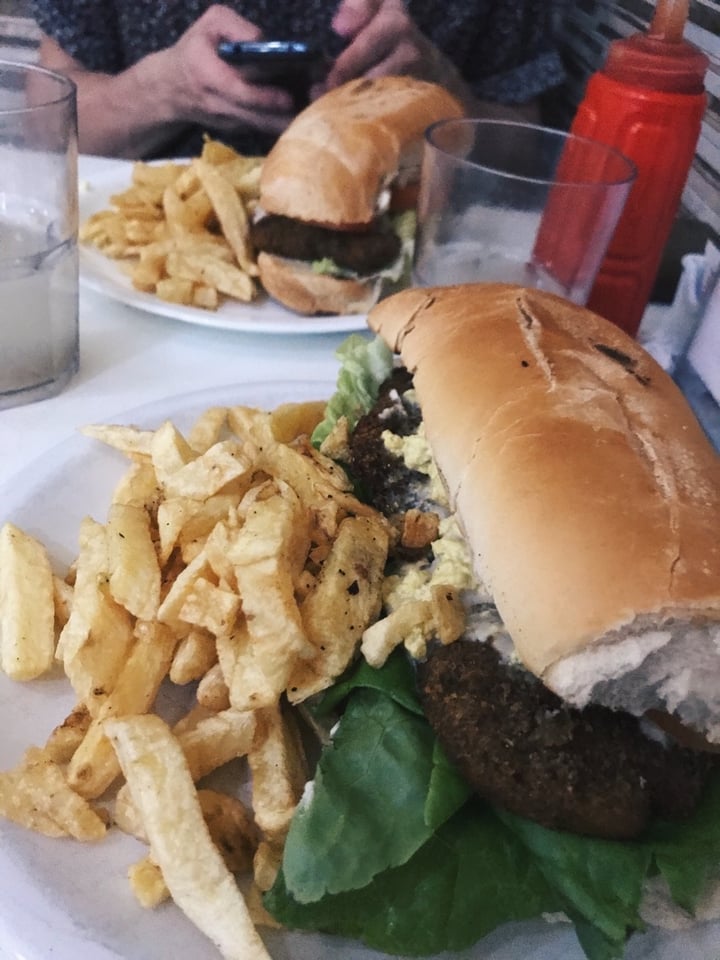 photo of Loving Hut Microcentro Sandwich Lomito Rebozado shared by @vegbsask on  20 Dec 2019 - review