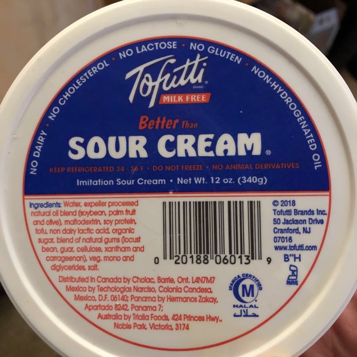 photo of Tofutti Better than Sour Cream shared by @hinesrn on  30 Apr 2020 - review