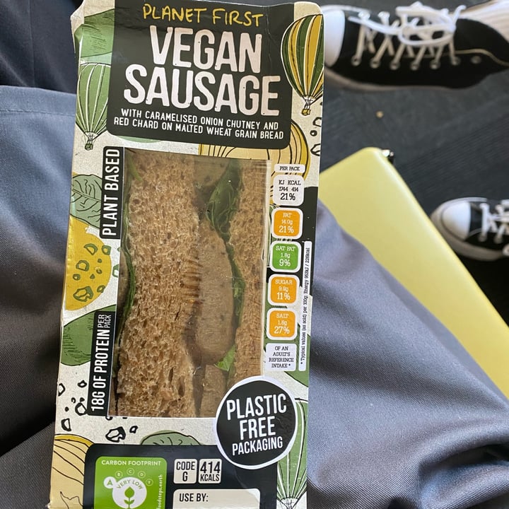 photo of Best for our planet vegan sausage sandwich shared by @veggiejessie on  26 Jun 2022 - review