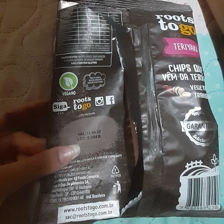 photo of Roots To Go Chips de batata doce Teriyaki shared by @camila-araujo on  24 Nov 2021 - review