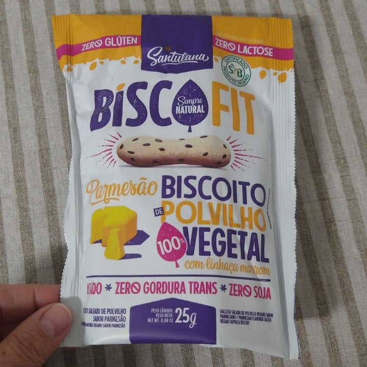 photo of Santulana Biscofit Biscoito De Polvilho Vegano - Sabor Parmesão shared by @fefrischrib on  30 Jun 2022 - review