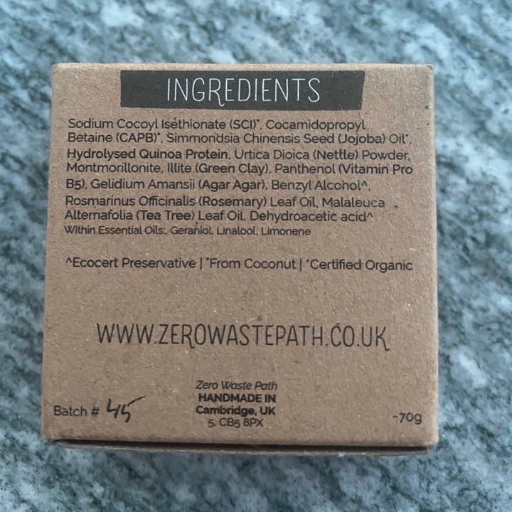 photo of Zero Waste Path Shampoo Itchy scalp shared by @laelena on  23 Oct 2021 - review