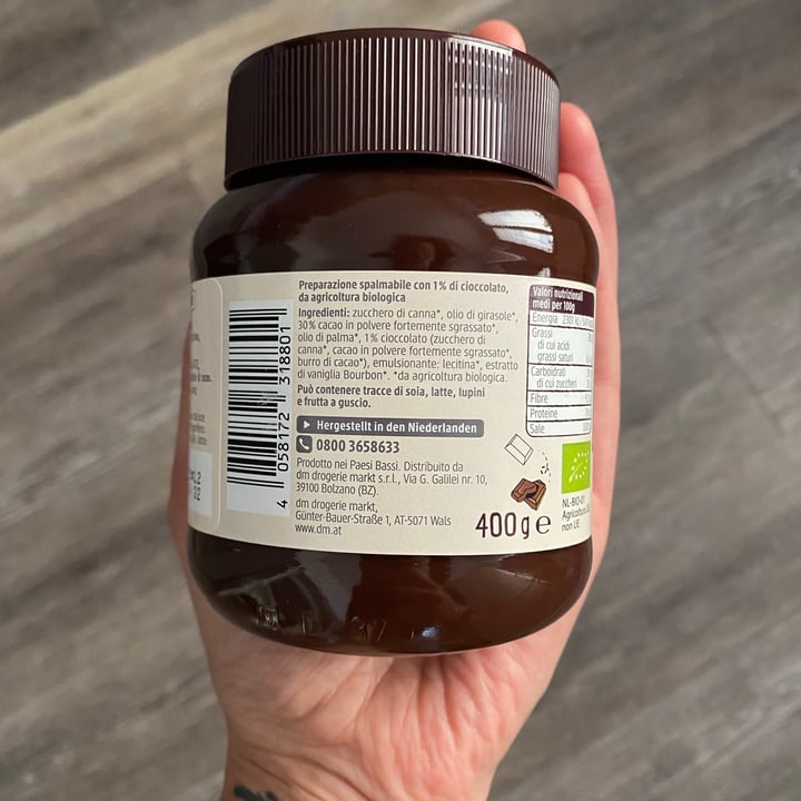 review photo of dmBio Zartbitter-Crema di cacao amaro shared by @floryhollyvegan on 23 May 2021 - review