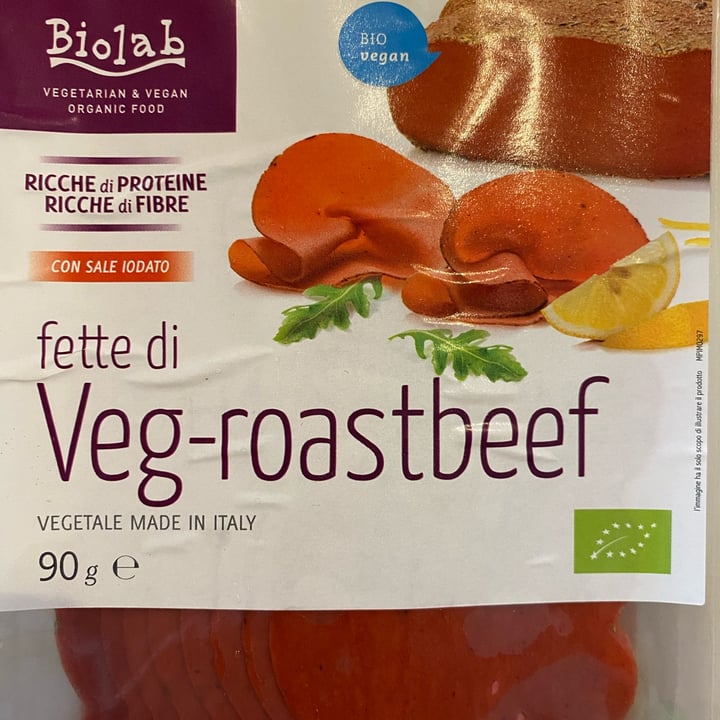 photo of Biolab Affettato vegano Roastbeef shared by @fillaveg on  10 Oct 2021 - review