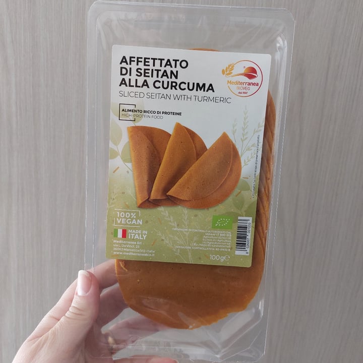 photo of Mediterranea BioVeg Affettato Di Seitan Alla Curcuma shared by @twocabbageskitchen on  14 Jun 2022 - review