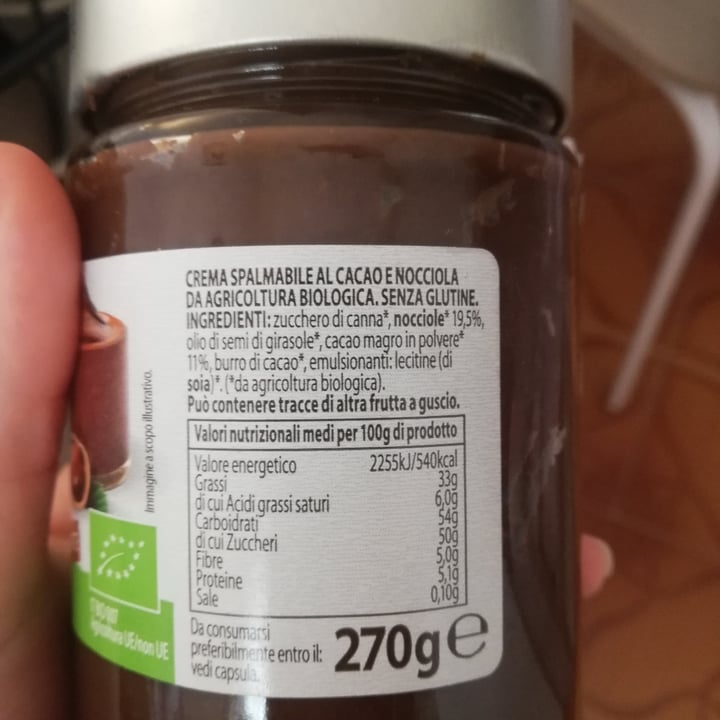 photo of Verso Natura Conad Veg Crema Spalmabile Al Cacao E Nocciola shared by @ilariaveg on  21 Oct 2021 - review