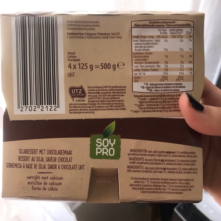 photo of Soy Pro Sobremesa À Base De Soja, Sabor A Chocolate UHT shared by @lahziesmann on  15 Jul 2021 - review