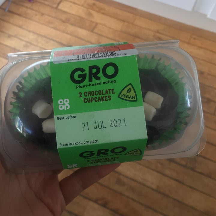 photo of Co-op Gro Gro Vegan Chocolate Cupcakes shared by @sandra666 on  02 Aug 2021 - review
