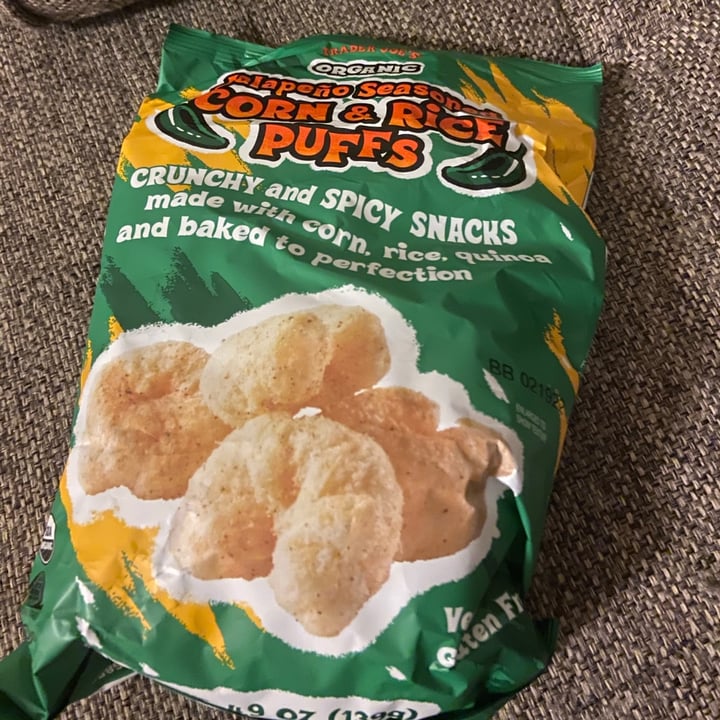 review photo of Trader Joe's Organic Jalapeño Seasoned Corn & Rice Puffs shared by @-zee on 28 Jun 2021 - review