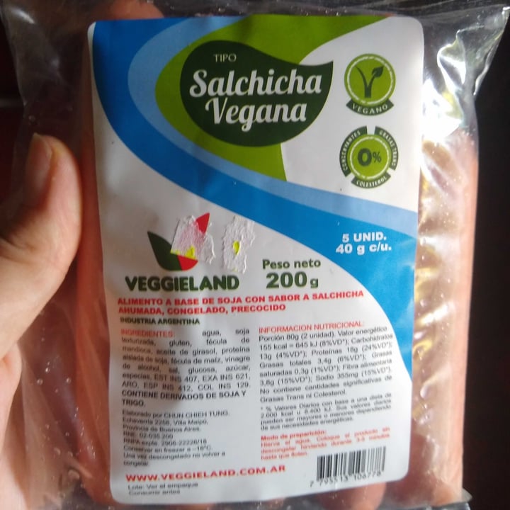 photo of Veggieland Salchichas Veganas shared by @michellehorton on  03 Mar 2021 - review