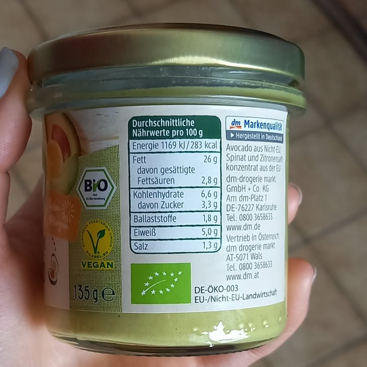 photo of dmBio Streichcreme Avocado shared by @anameier on  10 Sep 2021 - review