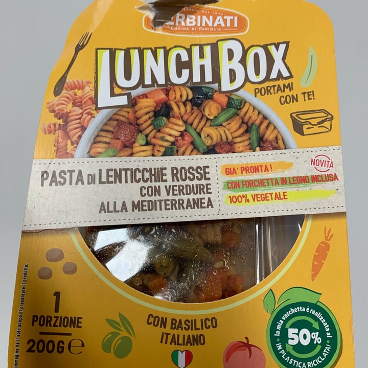 review photo of Zerbinati Lunch box pasta di lenticchie rosse con verdura mediterranea shared by @maura75 on 11 Jun 2022 - review