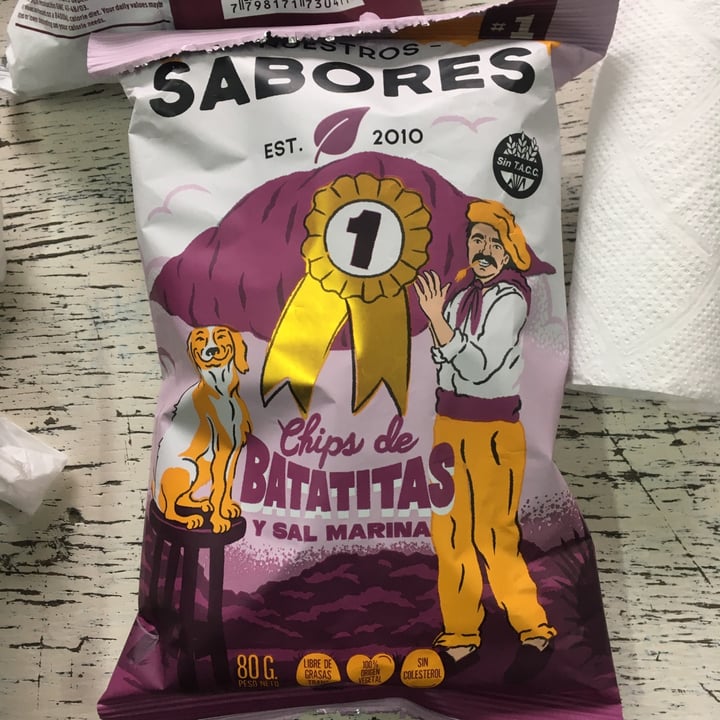 photo of Nuestros Sabores Chips De Batatitas Y Sal Marina shared by @lauchis on  17 Mar 2021 - review