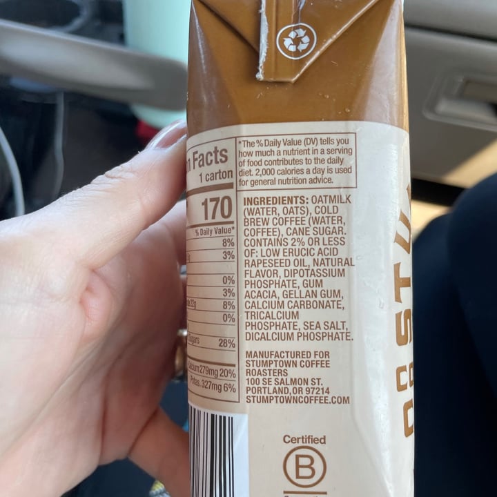 photo of Oatly Stumptown Cold Brew Coffee shared by @vetravel on  08 Jul 2021 - review