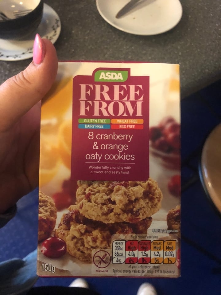 review photo of ASDA Free from Cranberry and orange oaty cookies shared by @brionygoy on 28 Jan 2020 - review