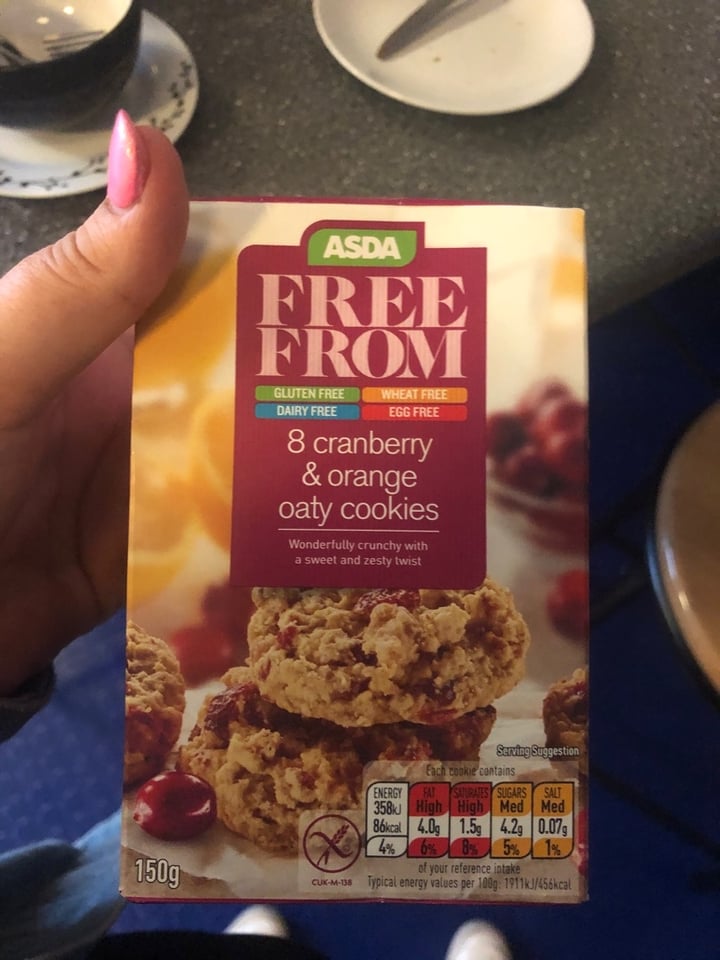 photo of ASDA Free from Cranberry and orange oaty cookies shared by @brionygoy on  28 Jan 2020 - review