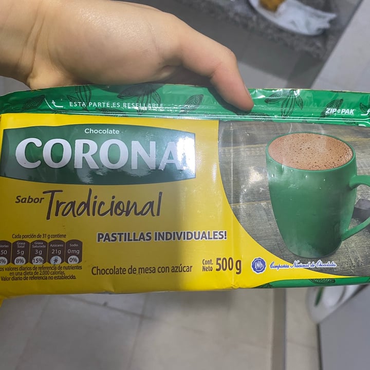 photo of Chocolate Corona Chocolate Corona en pastillas sabor tradicional shared by @vjv on  20 Feb 2021 - review