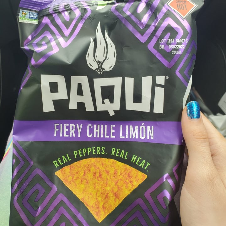 photo of Paqui Chips Fiery Chile Limón shared by @vegangirl1999 on  29 Dec 2021 - review