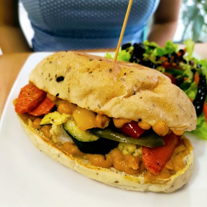 photo of RGB Coffee at the Bean Hive Pumpkin Hummus & Roast Vege Panini shared by @stevenneoh on  16 May 2022 - review