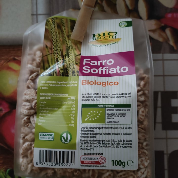 photo of Bio Ricchi Cuore della Natura farro soffiato shared by @verodna on  19 Aug 2022 - review