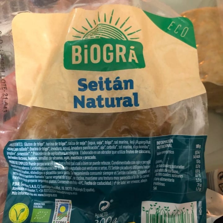 photo of Biogra Seitán Natural shared by @stefpapin on  18 Sep 2021 - review