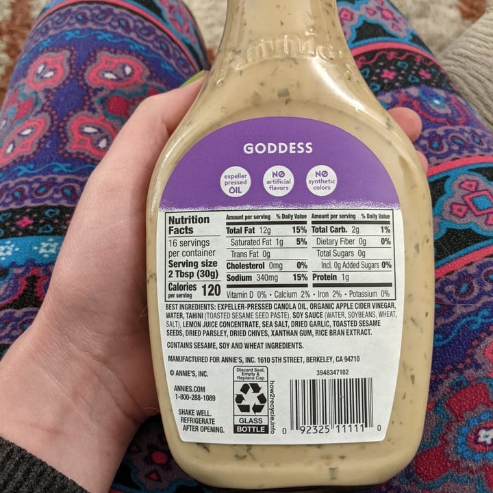 photo of Annie’s Goddess tahini and lemon recipe dressing  shared by @tina360 on  01 May 2022 - review
