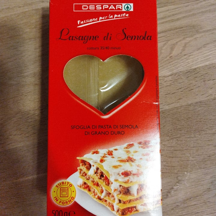 photo of Despar Lasagne di Semola shared by @ambra- on  02 Jan 2022 - review