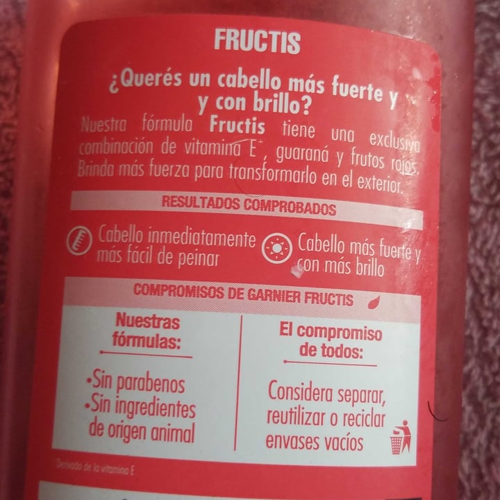 photo of Garnier Fructis acondicionador shared by @romaaa on  04 Feb 2022 - review